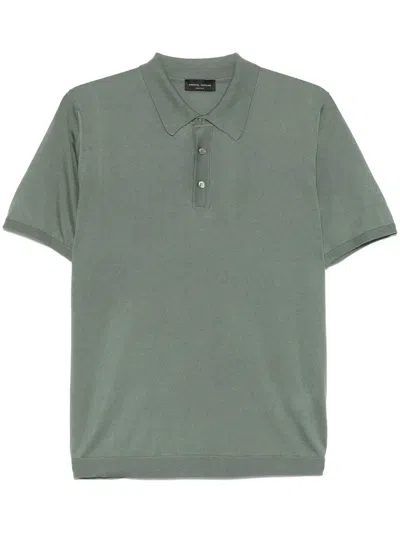 ROBERTO COLLINA SILK POLO SHIRT