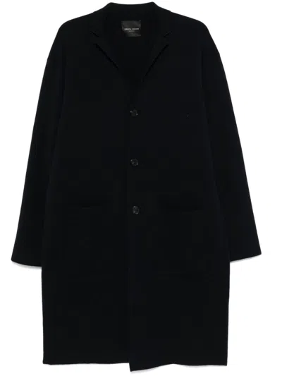 Roberto Collina Single-breasted Cardi-coat In Blue