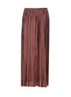 Roberto Collina Crinkled Texture Midi Pleated Sheer Overlay Skirt
