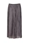 Roberto Collina Pleated Elasticated-waist Midi Skirt In Gray