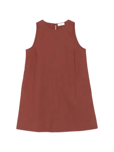 Roberto Collina Sleeveless A-line Mini Dress In Brown