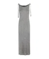 Roberto Collina Slip Dress Lurex In Gray