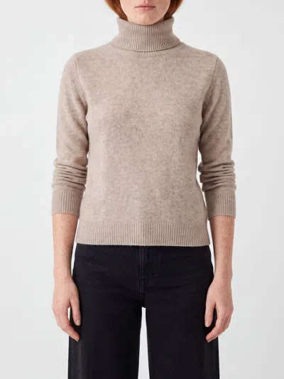 Roberto Collina Slim Fit Cashmere And Silk Blend Turtleneck Jumper In Brown