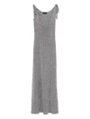 Roberto Collina Slip Dress Lurex In Tourmaline