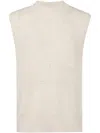 Roberto Collina Slipover Waistcoat Round Neck Sleeveless Clothing In Beige