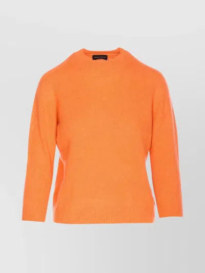 ROBERTO COLLINA SOFT KNIT SWEATER WITH RIBBED CUFFS AND HEM