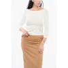 Roberto Collina Solid Color Lightweight Top With Boat Neckline In White