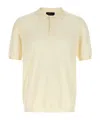 Roberto Collina Ribbed Collar Cotton Polo Shirt In Nude