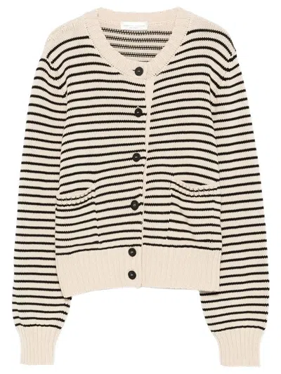 Roberto Collina Striped-knit Cotton Cardigan In Multi