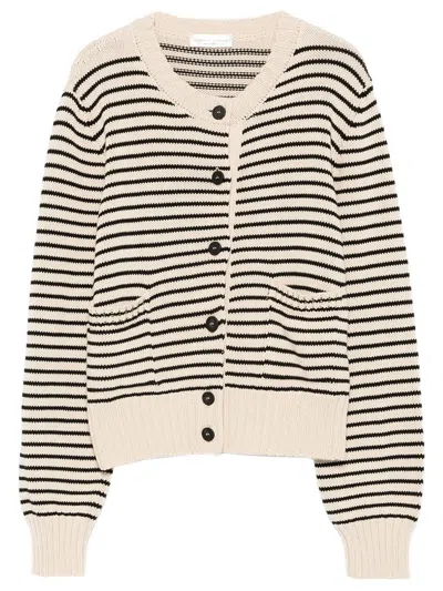 Roberto Collina Striped Cotton Cardigan In Multi