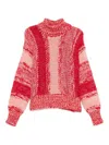 Roberto Collina Striped High-neck Sweater In Multi