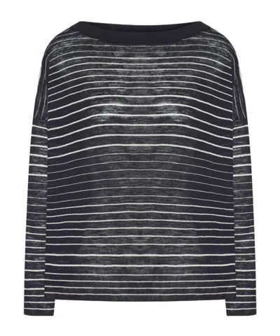 Roberto Collina Striped Long-sleeve Knitted Sweater