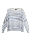 Roberto Collina Striped-pattern Long-sleeve T-shirt In White