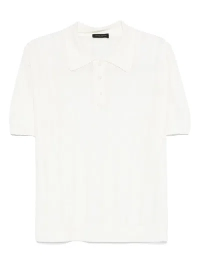 ROBERTO COLLINA STRIPED POLO SHIRT