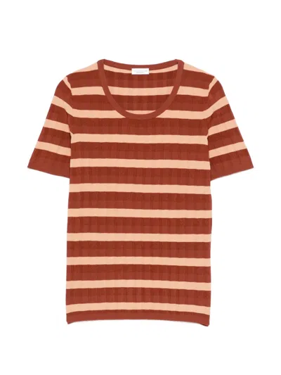 Roberto Collina Striped Short-sleeve T-shirt In Multi