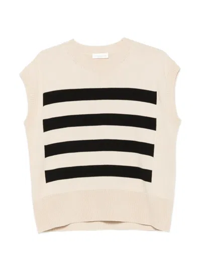 Roberto Collina Striped Sleeveless Top In Multi