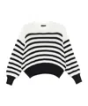 Roberto Collina Relaxed Fit Striped Knit Sweater In White
