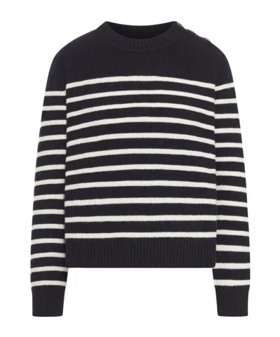Roberto Collina Striped Sweater In Black