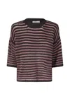 Roberto Collina Striped Pullover In Black
