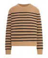 Roberto Collina Striped Sweater In Brown