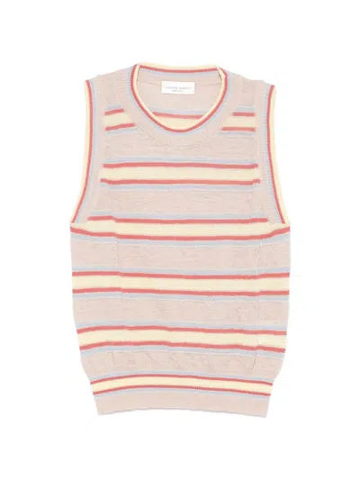 Roberto Collina Striped Tank Top In Gray