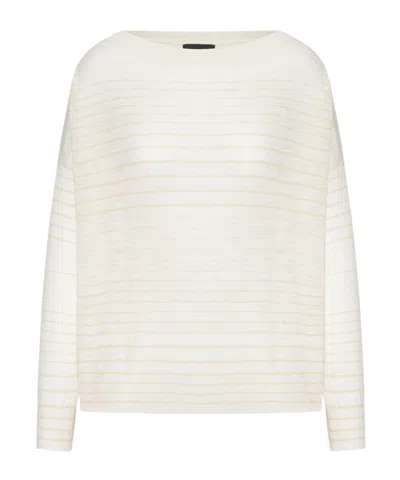Roberto Collina Stripped Knitted T-shirt In White
