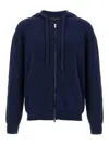 Roberto Collina Hooded Terry Sweater With Ribbed Cuffs And Hem