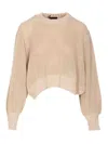 Roberto Collina Crew-neck Sweater In Beige