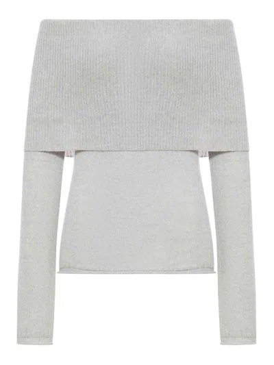 ROBERTO COLLINA RIBBED BOAT NECK SWEATER