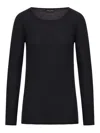 Roberto Collina Crew Neck Cashmere Sweater In Black