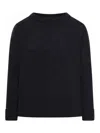 Roberto Collina Crew Neck Sweater In Wool Blend In Black