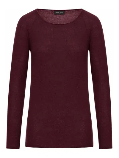 Roberto Collina Crew Neck Cashmere Sweater In Red