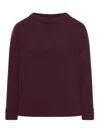 Roberto Collina Crew Neck Sweater In Wool Blend In Purple