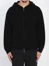 Roberto Collina Super-fine Wool Hooded Sweatshirt In Black