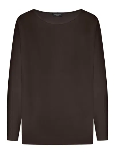 Roberto Collina Oversized Sweater In Brown