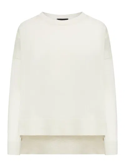 Roberto Collina Crewneck Knit Sweater In Beige