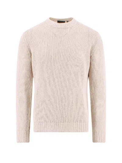 Roberto Collina Cotton And Linen Sweater In Beige