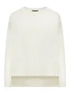 Roberto Collina Oversized Crew Neck Sweater In Beige