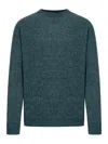 Roberto Collina Girocollo ml Lana Baby Camel In Green
