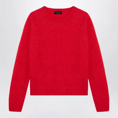 Roberto Collina Cashmere And Silk Crewneck Sweater In Red