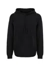 Roberto Collina Black Cashmere Hooded Sweatshirt In Nero