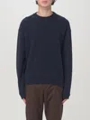 Roberto Collina Black Crew Neck Wool Sweater In Blau