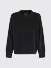 Roberto Collina Oversized Merino Wool Sweater With Classic Crew Neckline In Black