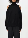 Roberto Collina Cut-out Oversized Turtleneck Sweater Clothing In Black