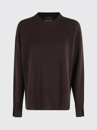 Roberto Collina Wool And Cashmere Crewneck Sweater Clothing In Brown