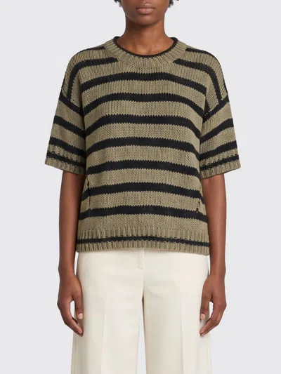 Roberto Collina Striped Open-knit Sweater In Multi