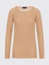 Roberto Collina Crew Neck Cashmere Sweater In Brown