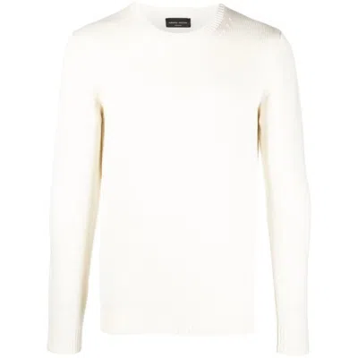 Roberto Collina Crew Neck Long Sleeve Sweater In White