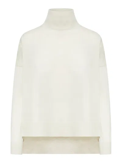 Roberto Collina Oversized Turtleneck Sweater In Beige