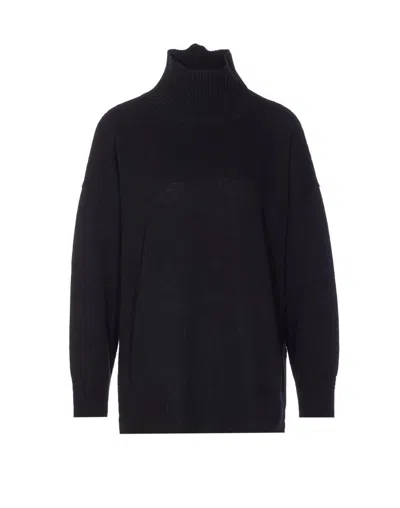Roberto Collina Knitted Sweater In Black